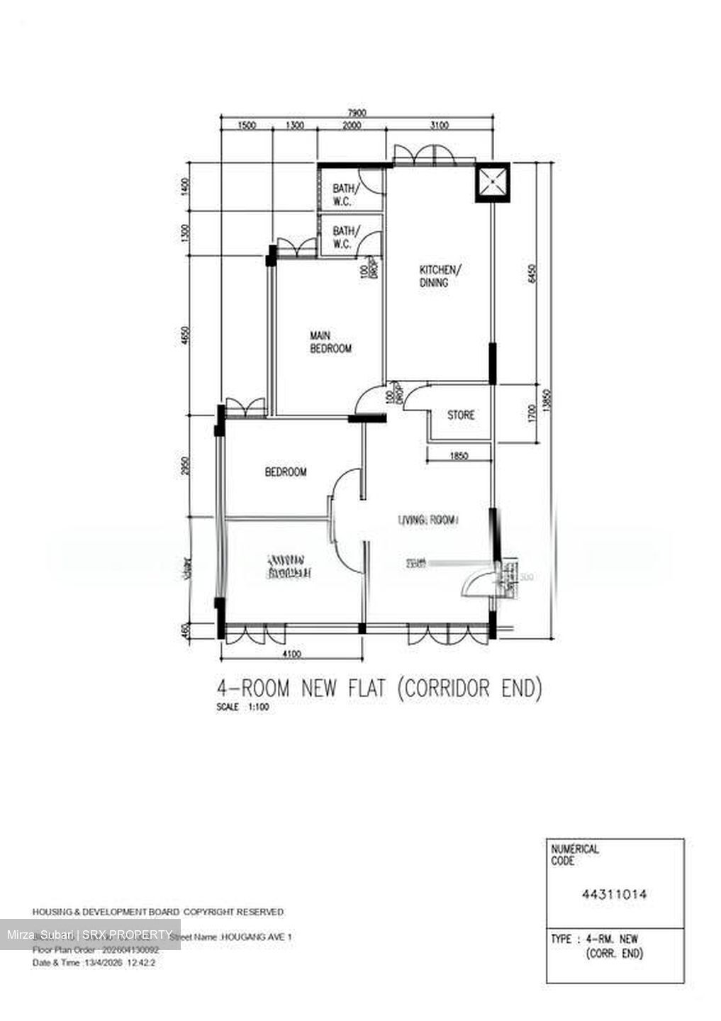 Blk 115 Hougang Avenue 1 (Hougang), HDB 4 Rooms #546084341